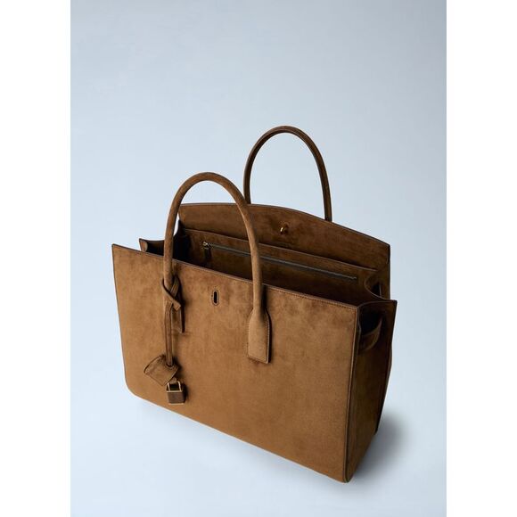 Saint Laurent Women Sac De Jour Suede Handbag - Picture 6 of 6